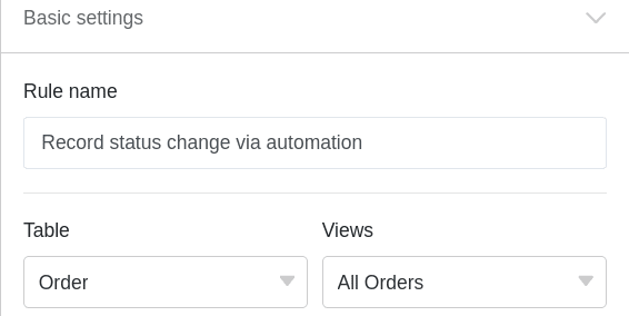Ajustes básicos de la automatización