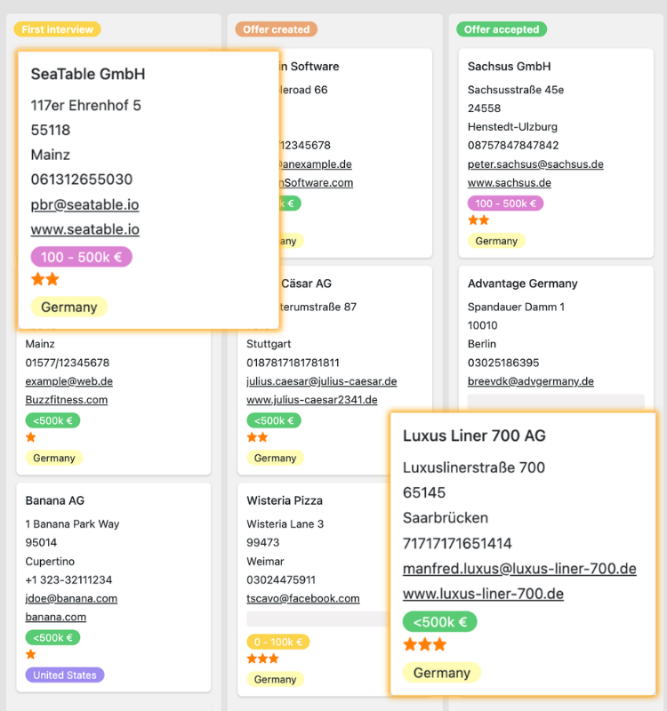 SeaTable как альтернатива HubSpot для CRM и маркетинга
