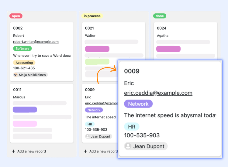 Application de gestion de projet SeaTable pour les flux de travail de gestion des services informatiques basés sur le Web