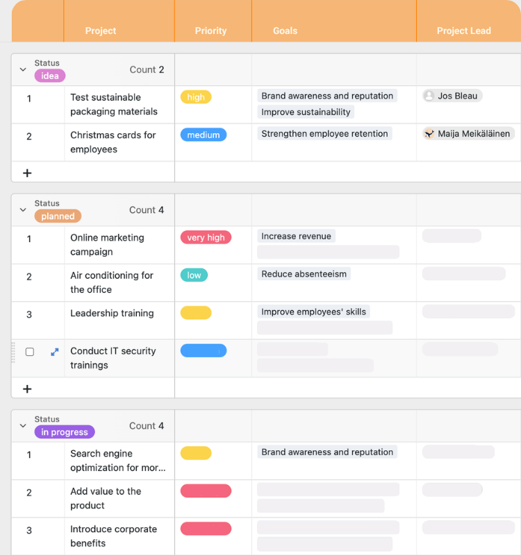 SeaTable as an alternative to Notion for project management and knowledge management