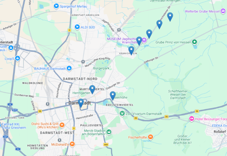 Bird app with map and gallery view visualizing where and when individual bird sightings were recorded