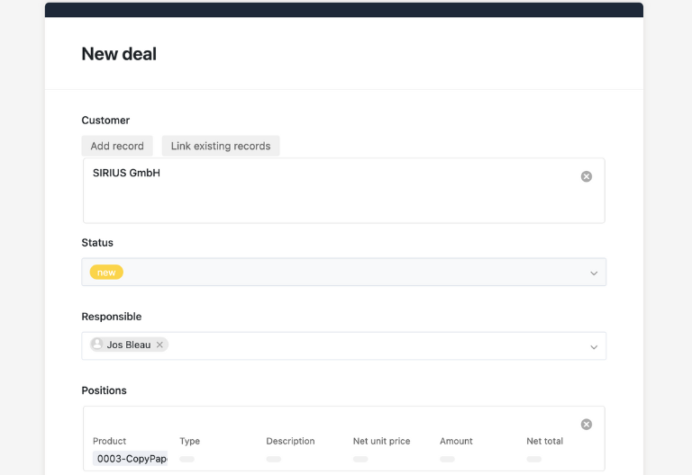 CRM-система с удобной формой ввода данных
