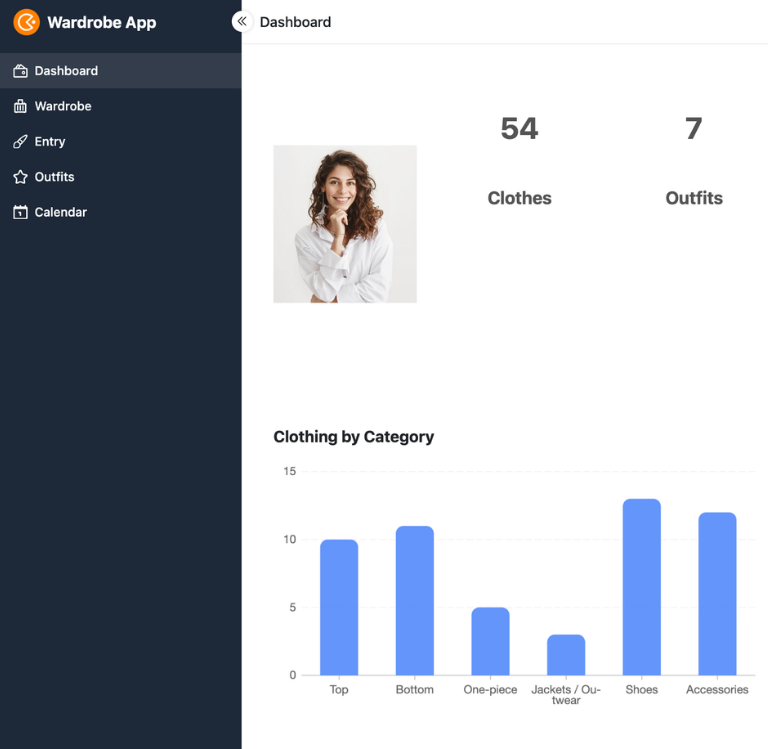 Individuelle Kleiderschrank App mit SeaTable No-Code App Builder.