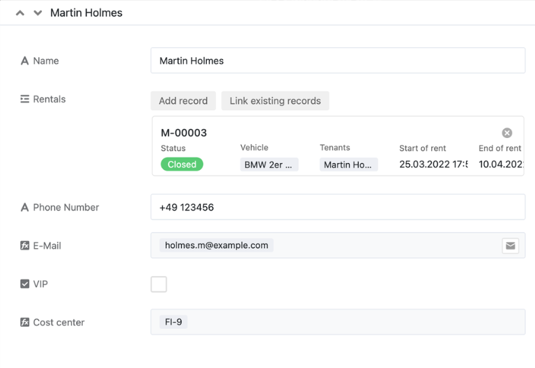 Tableau répertoriant les conducteurs, leurs coordonnées et les réservations de véhicules associées.