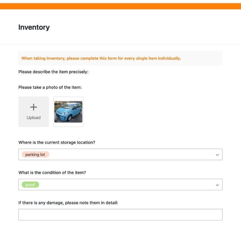 Modelo de inventário com gestão centralizada e visão geral de todos os ativos e existências