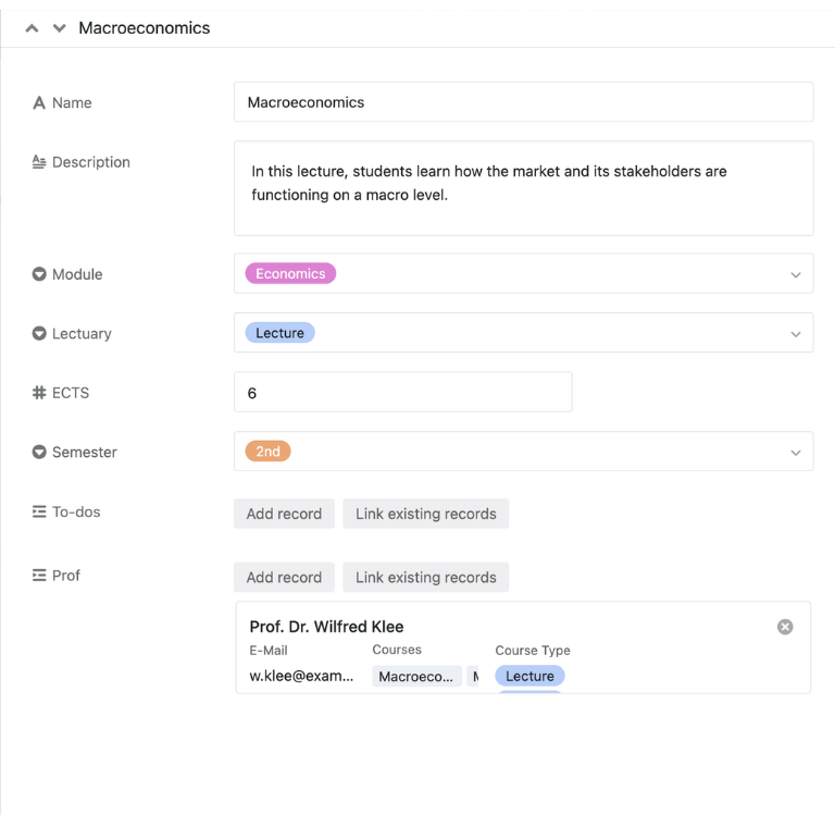Planificador de estudios digital con vista de módulos, vista de calendario y gestión de tareas para el día a día académico