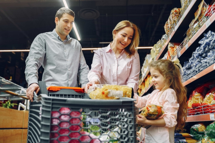 Shopping with the family so that everyone is happy with the emergency supply lineup.