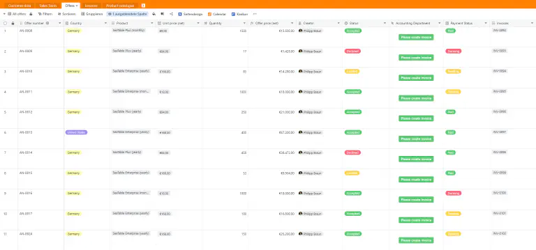SeaTable offers several solutions for remote sales teams that assist in collecting, structuring and analyzing different types of information