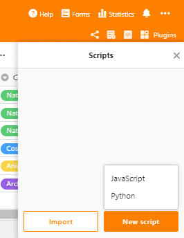 Apoio Python em guiões SeaTable