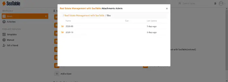 Asset management in SeaTable 1.6