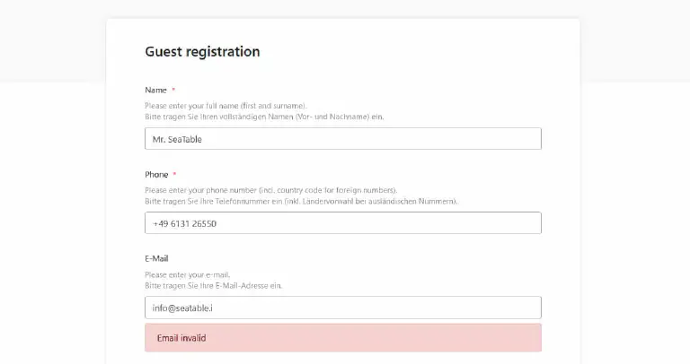 Column type email in webform