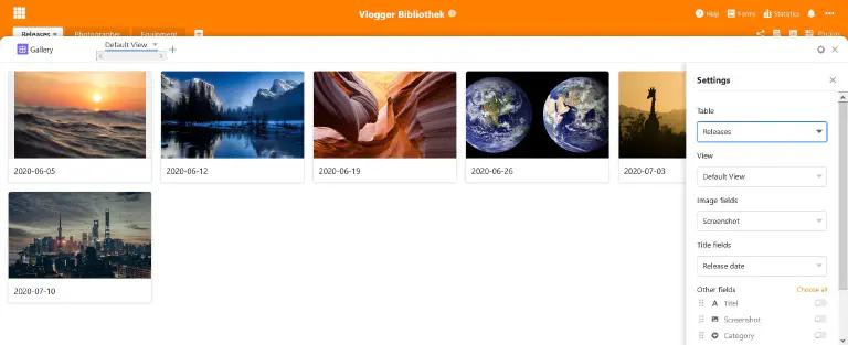 Non-modal Gallery plugin