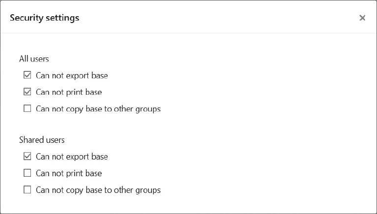 New security settings