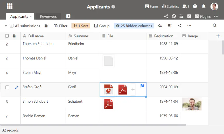 Updated file column in SeaTable 3.2