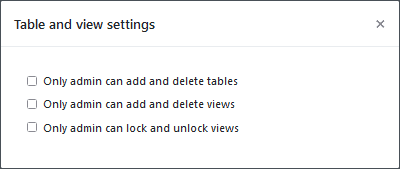 Nouveaux paramètres de table et de vue dans SeaTable 3.3
