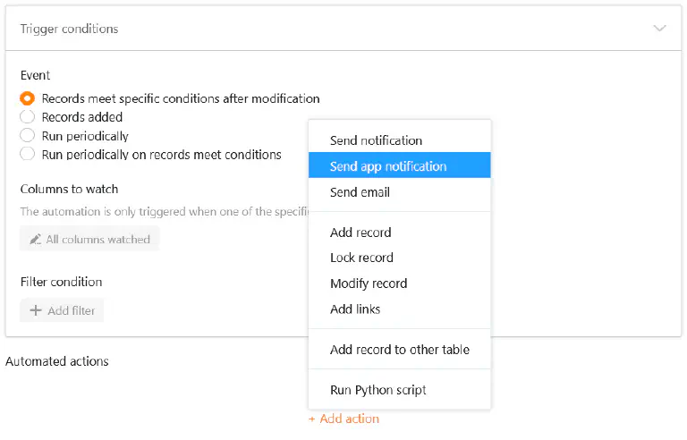 Send app notification