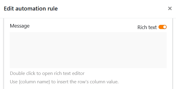 Rich text in automated e-mail messages