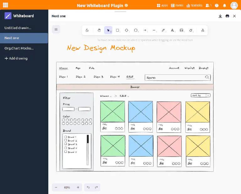 Whiteboard plugin