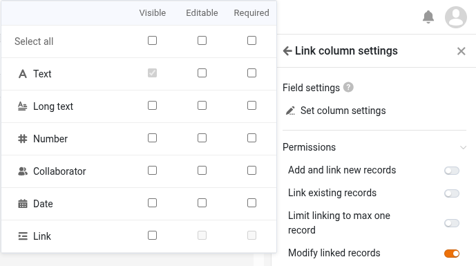 More settings in the SeaTable App