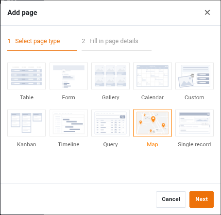 nuevo tipo de página para mapas geográficos