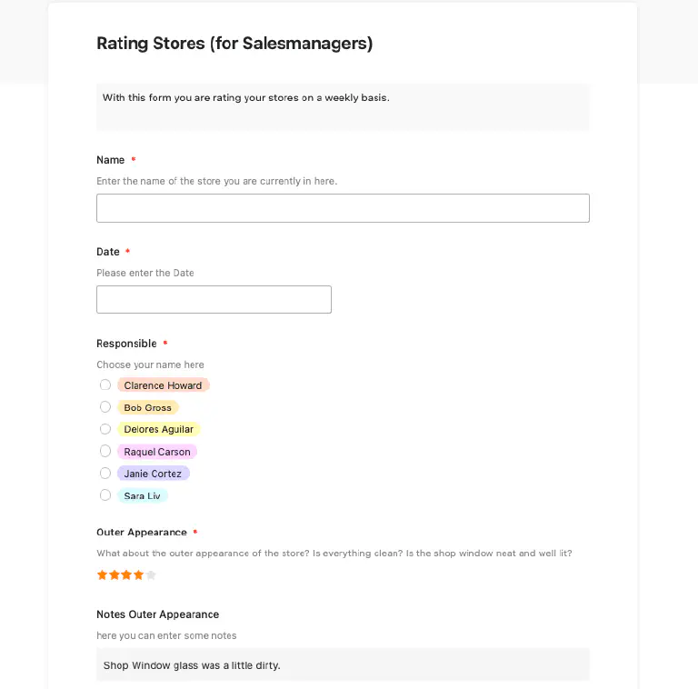 Store Management Store Check