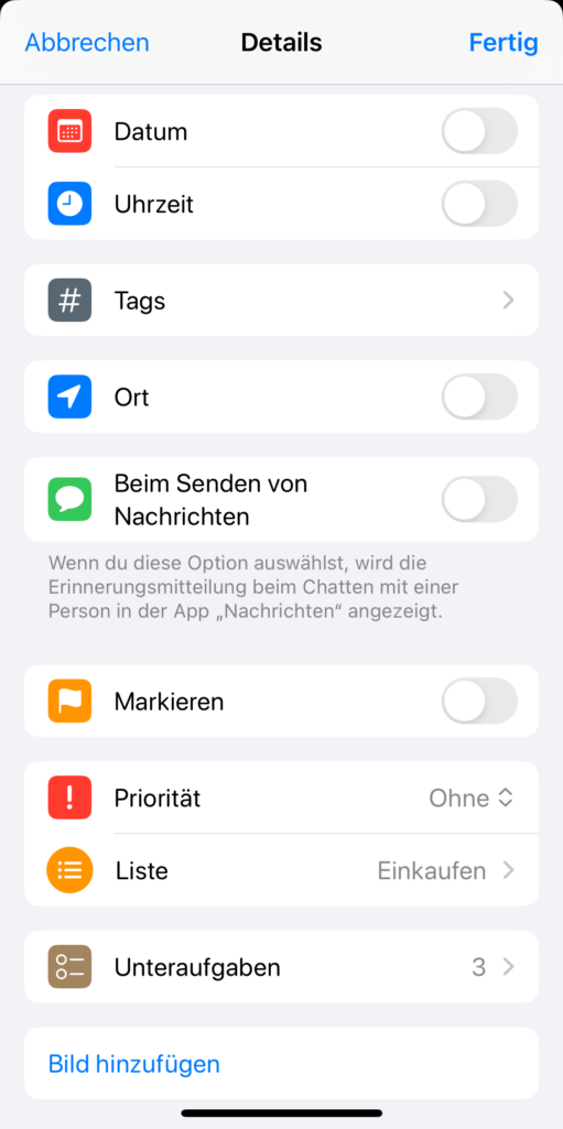 Reminders: To do list app for iOS