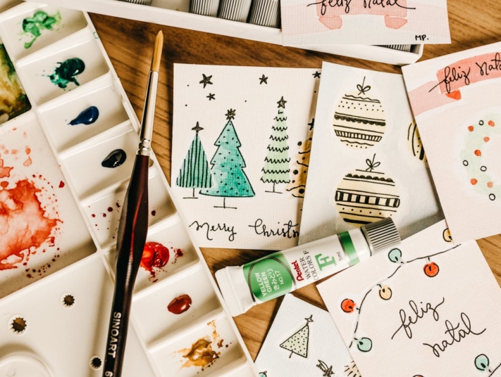 A lot of love goes into homemade Christmas cards.